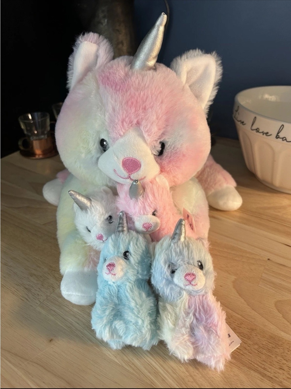 Snug A Babies 5 In 1 Mommy Caticorn Plush Set With Four Baby Kittens